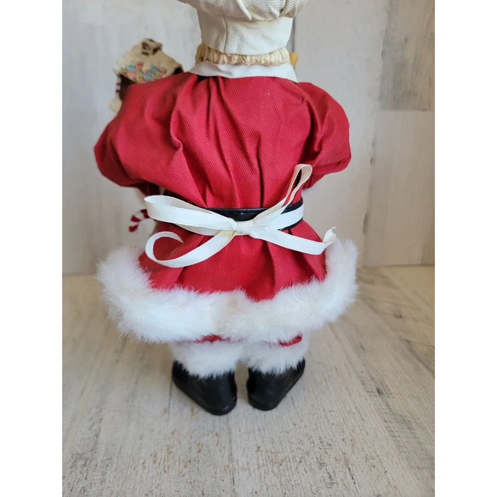 Vintage clothtique Santa Claus Baker gingerbread house Xmas unique Home
